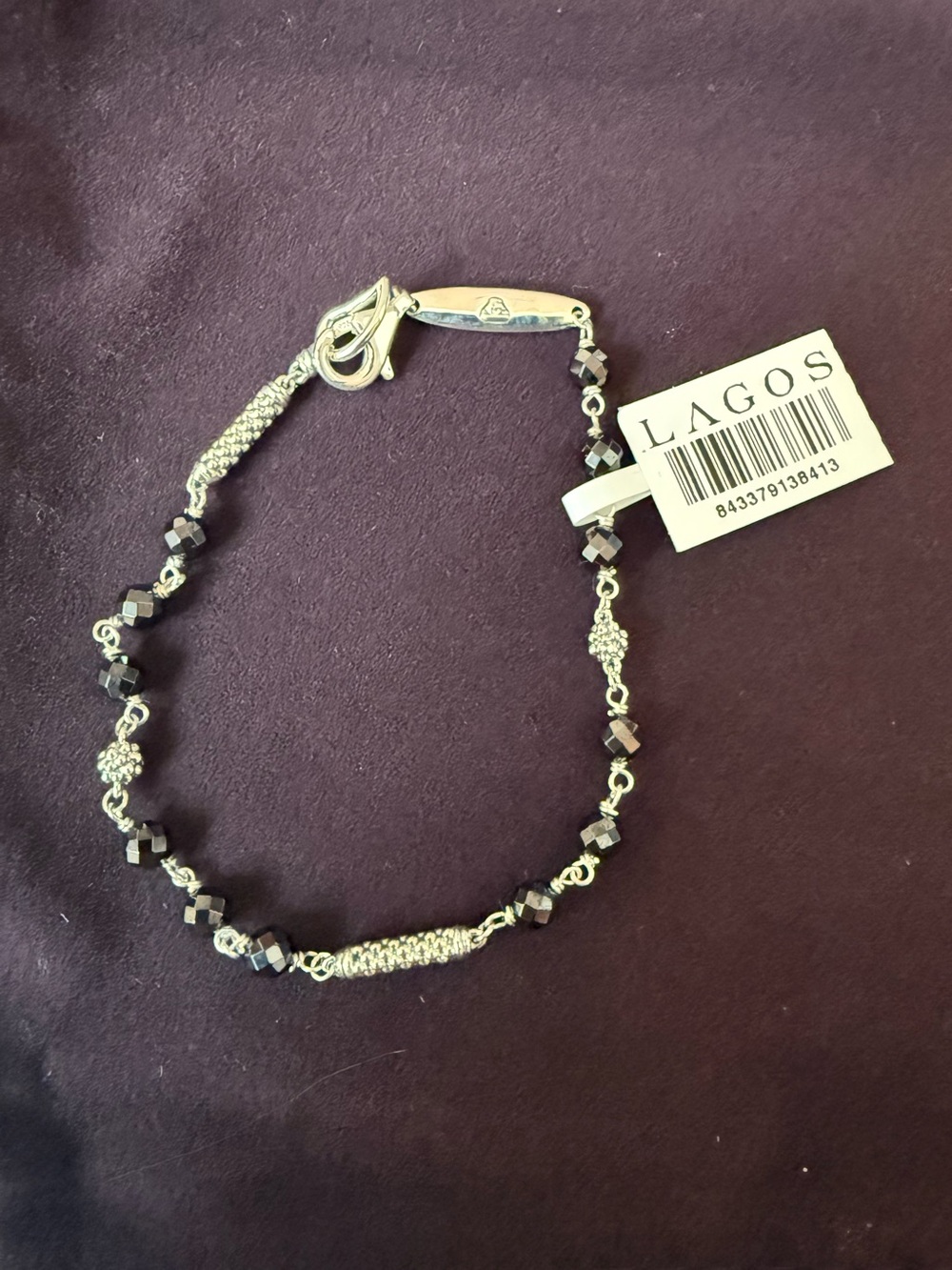 Caviar Icon Black Ceramic Bead Bracelet  from LAGOS Size M(7)